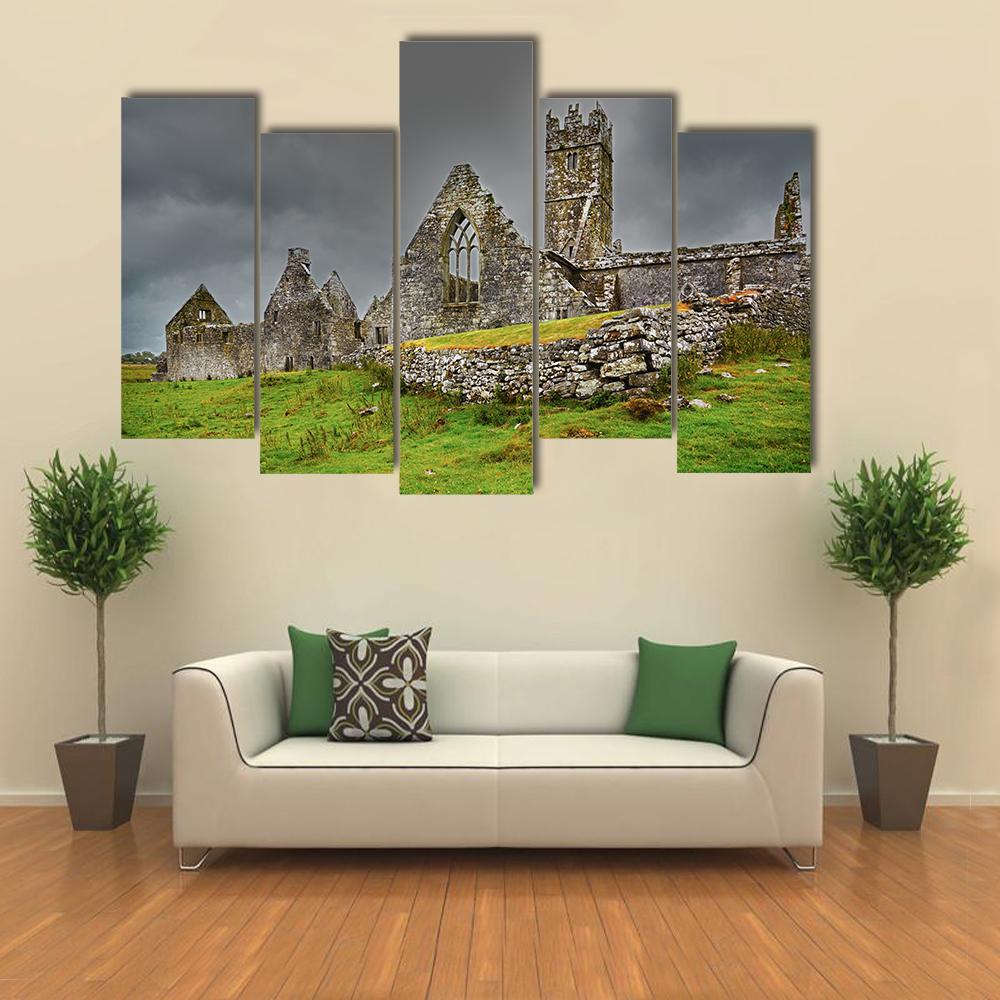 Ross Friary In Summer Canvas Wall Art-5 Pop-Gallery Wrap-47" x 32"-Tiaracle