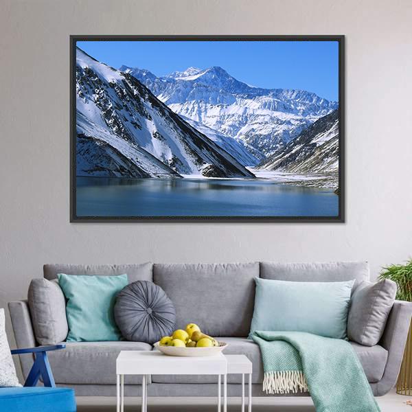 Landscape Of Snow Mountain Canvas Wall Art-5 Horizontal-Gallery Wrap-22" x 12"-Tiaracle