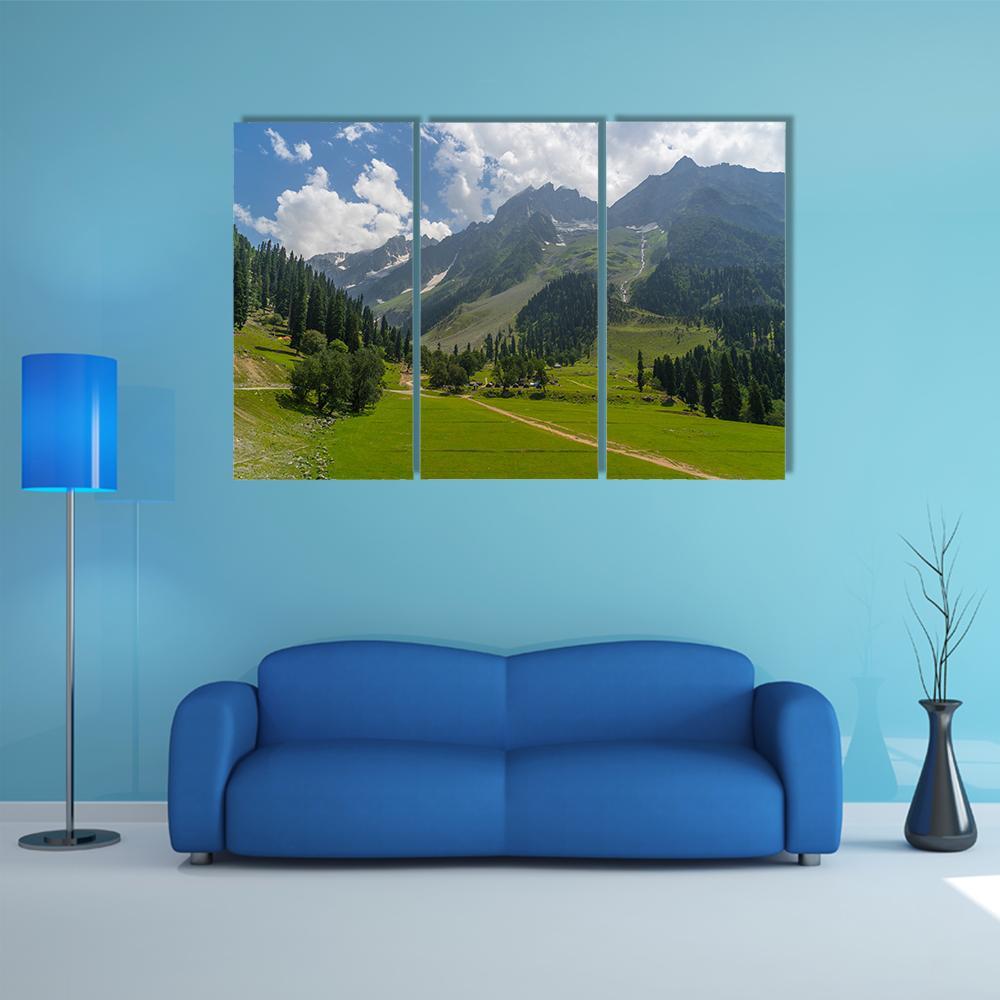 Sonamarg Jammu Kashmir Canvas Wall Art-3 Horizontal-Gallery Wrap-37" x 24"-Tiaracle