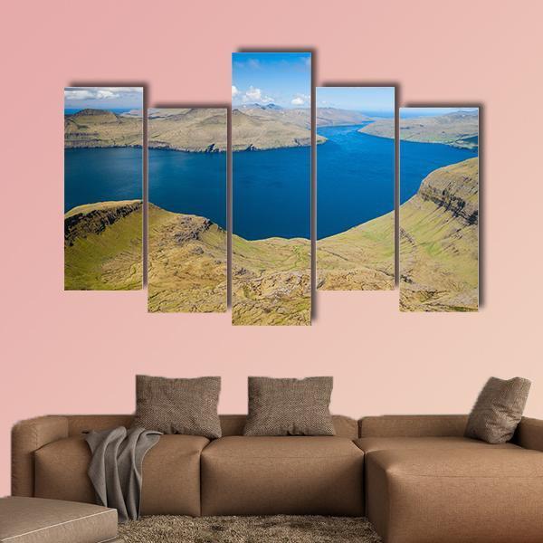 The Faroe Islands Canvas Wall Art-5 Pop-Gallery Wrap-47" x 32"-Tiaracle