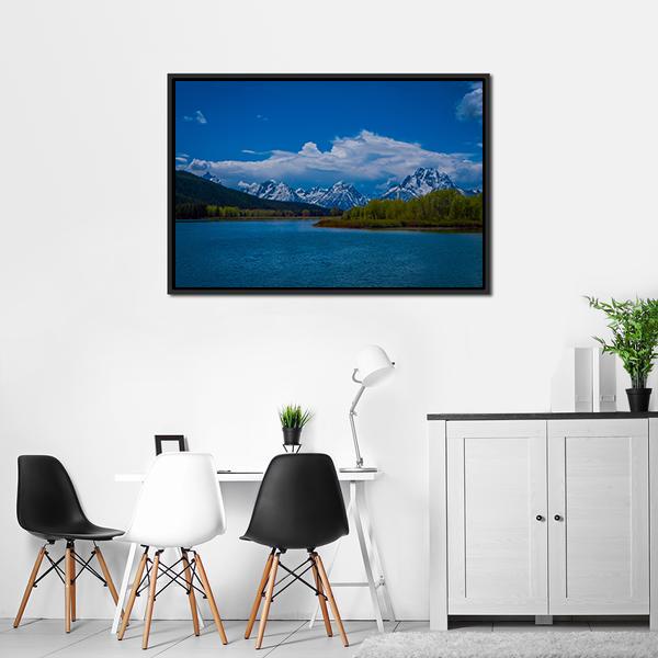 Yellowstone River Wyoming Canvas Wall Art-3 Horizontal-Gallery Wrap-25" x 16"-Tiaracle