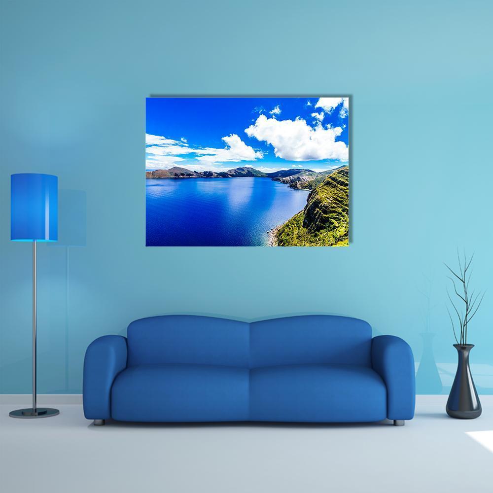 Titicaca Lake Canvas Wall Art-1 Piece-Gallery Wrap-48" x 32"-Tiaracle