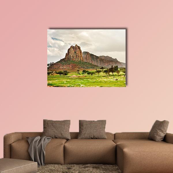 Landscape Of Tigray Canvas Wall Art-1 Piece-Gallery Wrap-48" x 32"-Tiaracle