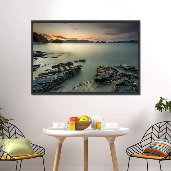 Langkawi Beach In Malaysia Canvas Wall Art-3 Horizontal-Gallery Wrap-25" x 16"-Tiaracle
