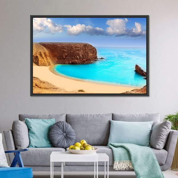 Lanzarote El Papagayo Canvas Wall Art-3 Horizontal-Gallery Wrap-25" x 16"-Tiaracle