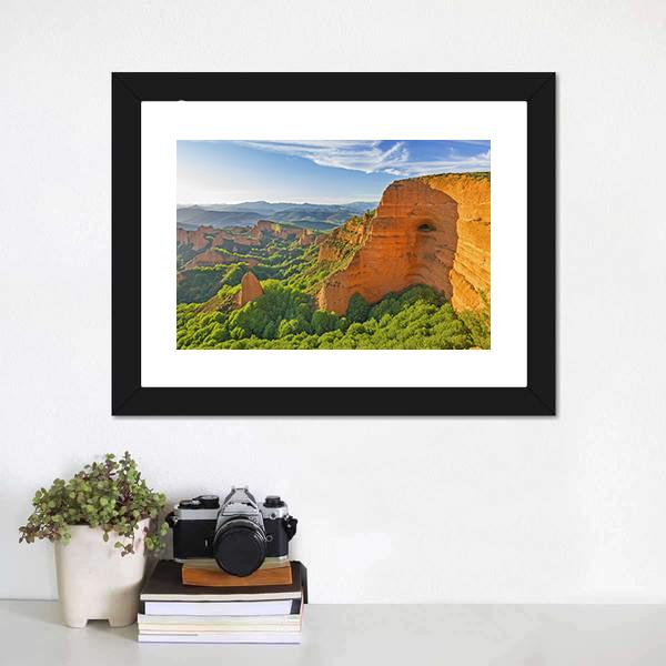 Las Medulas Spain Canvas Wall Art-1 Piece-Framed Print-20" x 16"-Tiaracle
