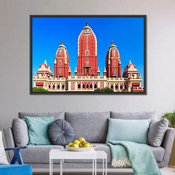 Laxmi Narayan Temple Canvas Wall Art-3 Horizontal-Gallery Wrap-25" x 16"-Tiaracle