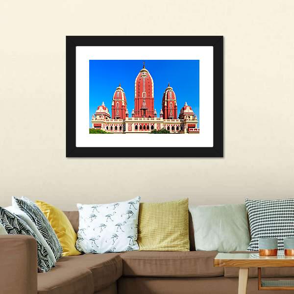 Laxmi Narayan Temple Canvas Wall Art-3 Horizontal-Gallery Wrap-25" x 16"-Tiaracle