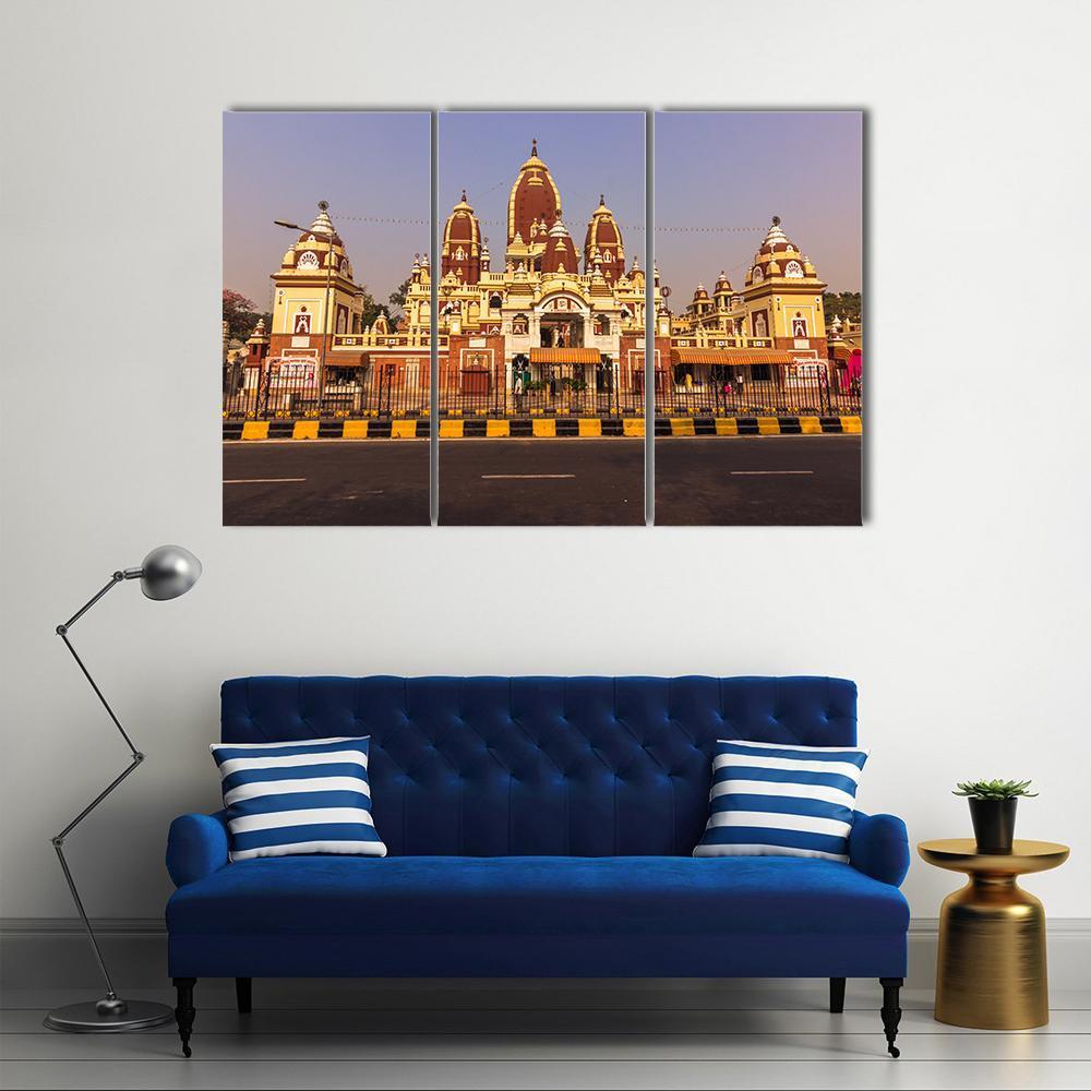 Laxminarayan Temple Canvas Wall Art-3 Horizontal-Gallery Wrap-37" x 24"-Tiaracle