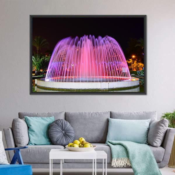 LED Lighted Fountain Canvas Wall Art-3 Horizontal-Gallery Wrap-25" x 16"-Tiaracle