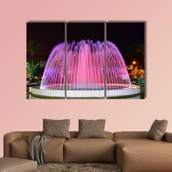 LED Lighted Fountain Canvas Wall Art-3 Horizontal-Gallery Wrap-37" x 24"-Tiaracle
