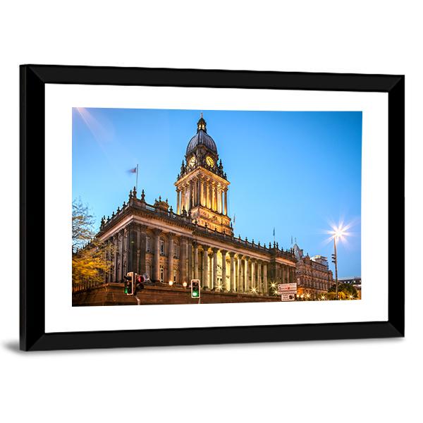 Leeds Town Hall Canvas Wall Art-3 Horizontal-Gallery Wrap-25" x 16"-Tiaracle