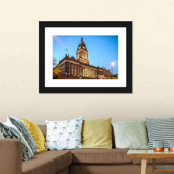 Leeds Town Hall Canvas Wall Art-3 Horizontal-Gallery Wrap-25" x 16"-Tiaracle