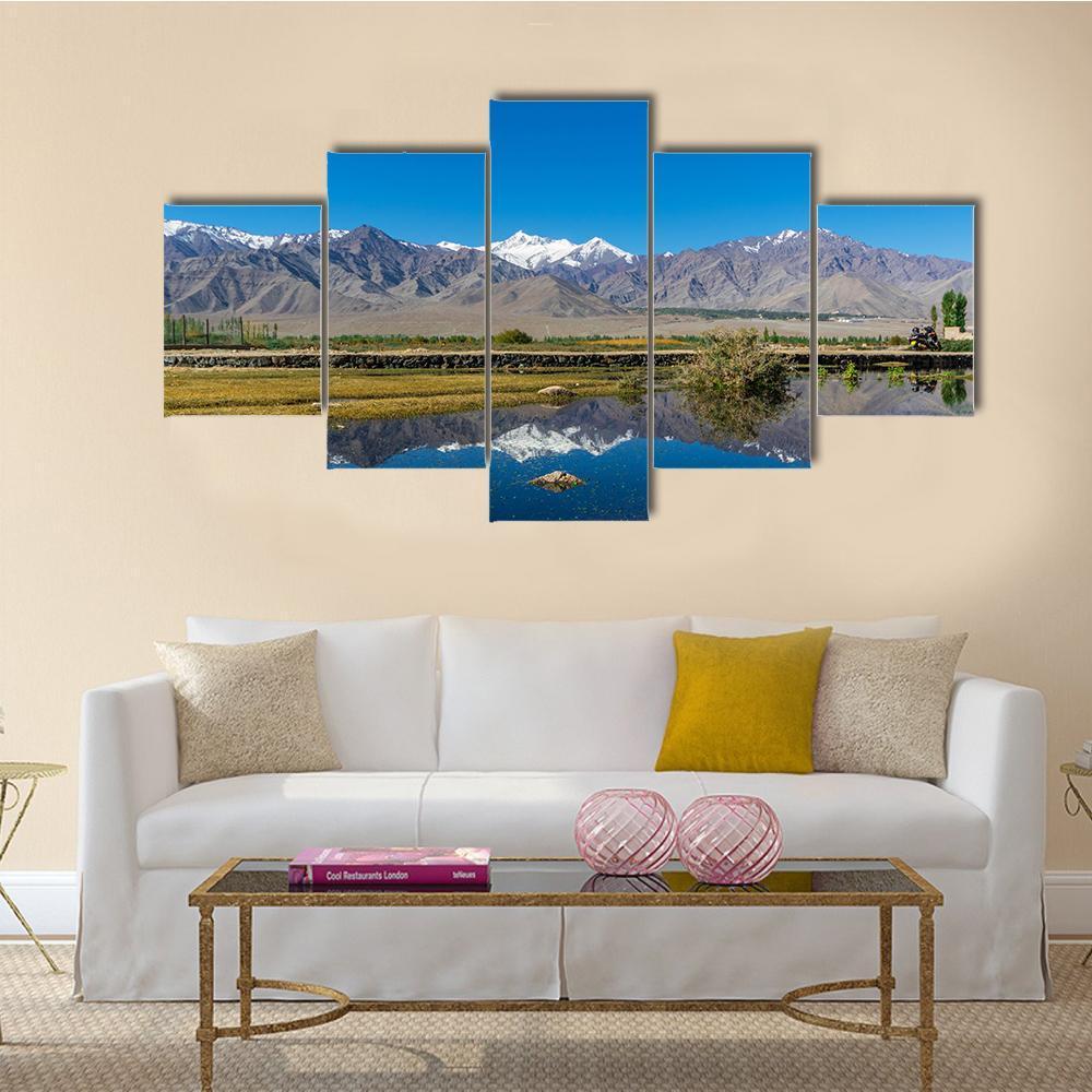 Leh Ladakh India Canvas Wall Art-5 Star-Gallery Wrap-62" x 32"-Tiaracle