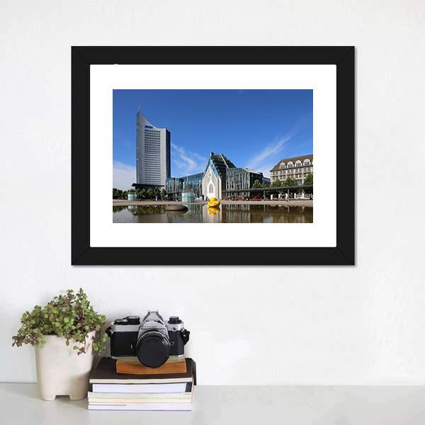 Leipzig City Saxony Canvas Wall Art-1 Piece-Framed Print-20" x 16"-Tiaracle