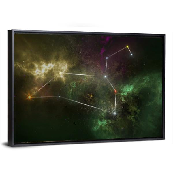 Leo Constellation Canvas Wall Art-3 Horizontal-Gallery Wrap-25" x 16"-Tiaracle