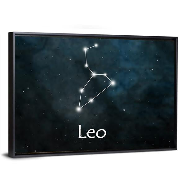 Leo Horoscope Constellation Canvas Wall Art-5 Horizontal-Gallery Wrap-22" x 12"-Tiaracle