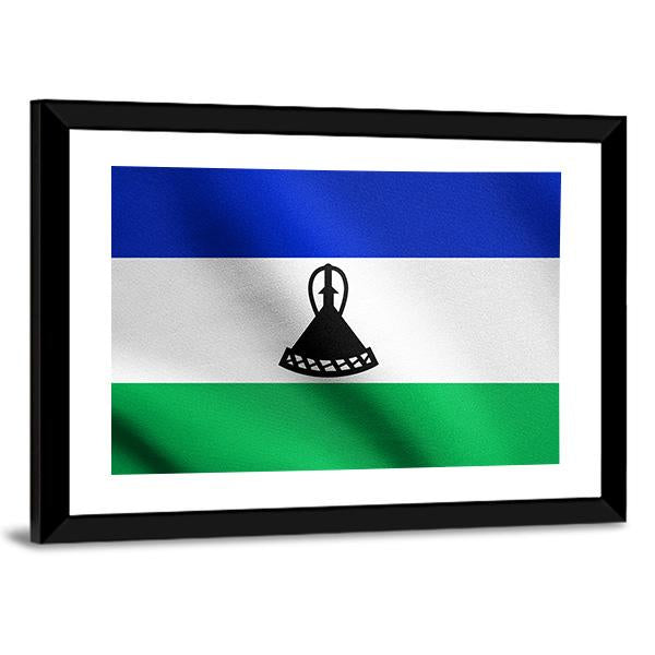Lesotho Flag Vertical Canvas Wall Art-3 Vertical-Gallery Wrap-12" x 25"-Tiaracle
