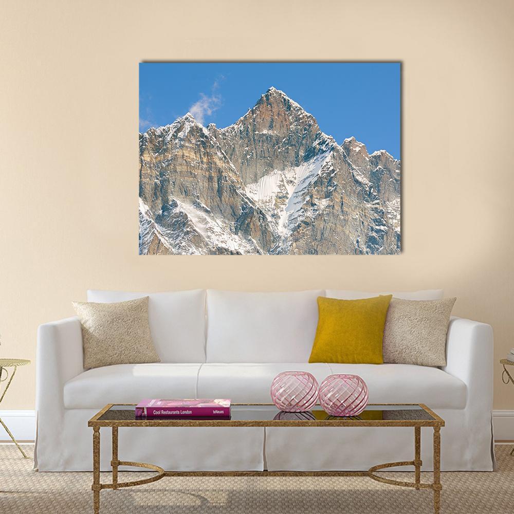 Lhotse Peak In Nepal Canvas Wall Art-1 Piece-Gallery Wrap-36" x 24"-Tiaracle