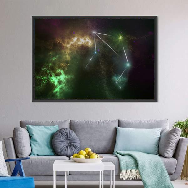 Libra Constellation Canvas Wall Art-3 Horizontal-Gallery Wrap-25" x 16"-Tiaracle