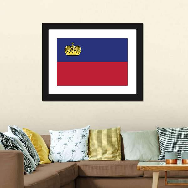 Liechtenstein Flag Canvas Wall Art-5 Horizontal-Gallery Wrap-22" x 12"-Tiaracle