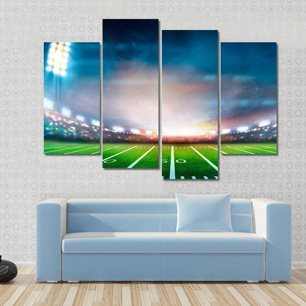 Stadium At Night Canvas Wall Art-4 Pop-Gallery Wrap-50" x 32"-Tiaracle