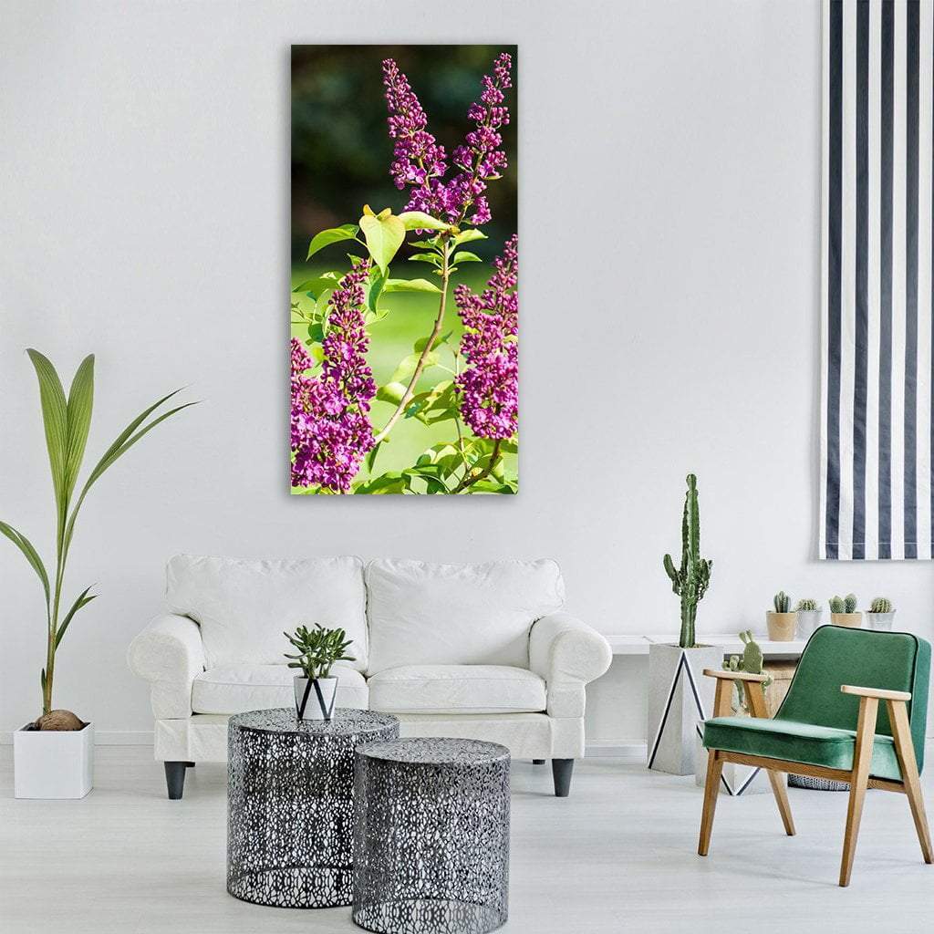 Lilac Flower Vertical Canvas Wall Art-1 Vertical-Gallery Wrap-12" x 24"-Tiaracle