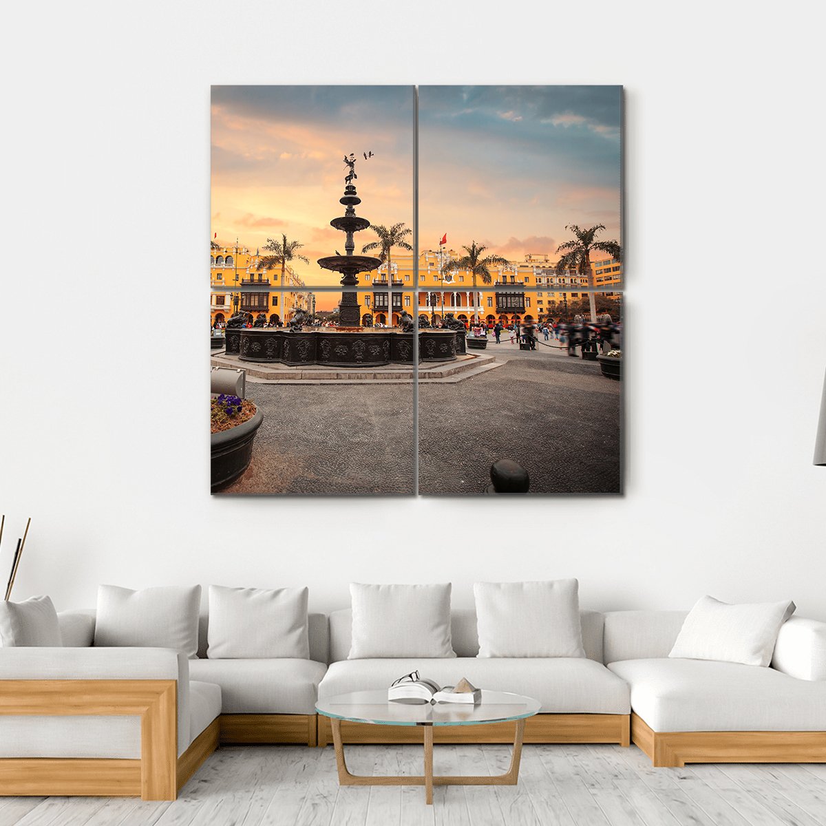 Lima Main Square Canvas Wall Art-4 Square-Gallery Wrap-17" x 17"-Tiaracle