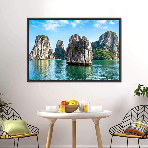 Limestone Islands Canvas Wall Art-3 Horizontal-Gallery Wrap-25" x 16"-Tiaracle