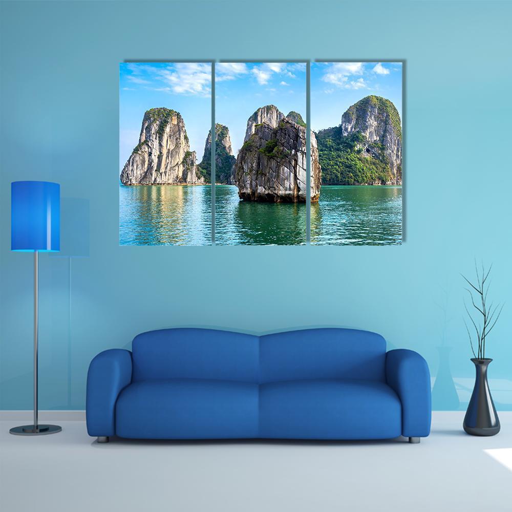 Limestone Islands Canvas Wall Art-3 Horizontal-Gallery Wrap-37" x 24"-Tiaracle