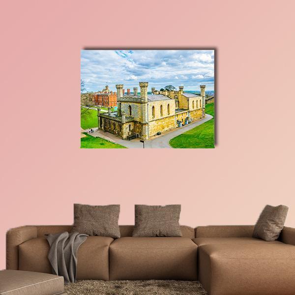 Lincoln Castle England Canvas Wall Art-1 Piece-Gallery Wrap-48" x 32"-Tiaracle