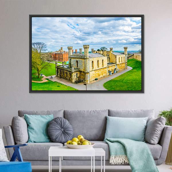 Lincoln Castle England Panoramic Canvas Wall Art-1 Piece-36" x 12"-Tiaracle