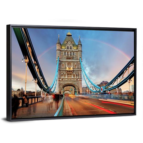 London Tower Bridge Canvas Wall Art-5 Horizontal-Gallery Wrap-22" x 12"-Tiaracle