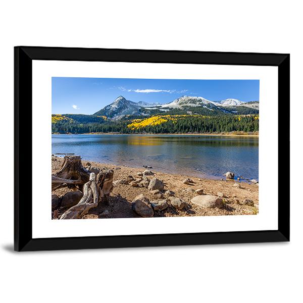 Lost Lake Along Kebler Pass Canvas Wall Art-5 Horizontal-Gallery Wrap-22" x 12"-Tiaracle