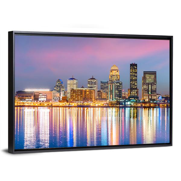 Louisville Skyline Canvas Wall Art-3 Horizontal-Gallery Wrap-25" x 16"-Tiaracle