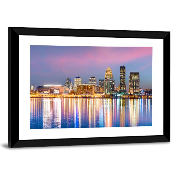 Louisville Skyline Canvas Wall Art-3 Horizontal-Gallery Wrap-25" x 16"-Tiaracle