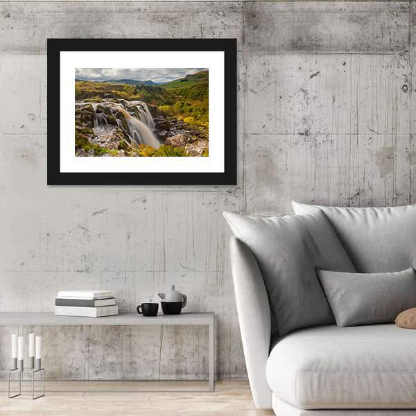 Loup Of Fintry Waterfall Canvas Wall Art-3 Horizontal-Gallery Wrap-25" x 16"-Tiaracle