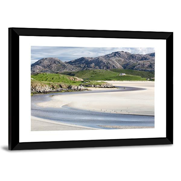 Low Tide At Uig Beach Canvas Wall Art-3 Horizontal-Gallery Wrap-25" x 16"-Tiaracle