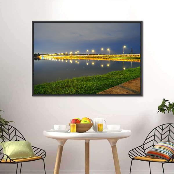 Lower Seletar Reservoir Canvas Wall Art-3 Horizontal-Gallery Wrap-25" x 16"-Tiaracle
