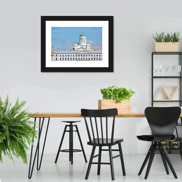 Lutheran Cathedral & Town Hall Canvas Wall Art-3 Horizontal-Gallery Wrap-25" x 16"-Tiaracle