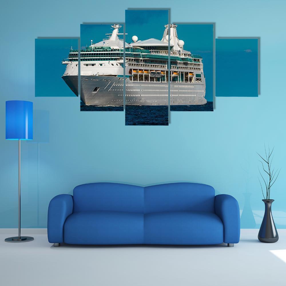 Luxury Cruise Liner Canvas Wall Art-5 Star-Gallery Wrap-62" x 32"-Tiaracle