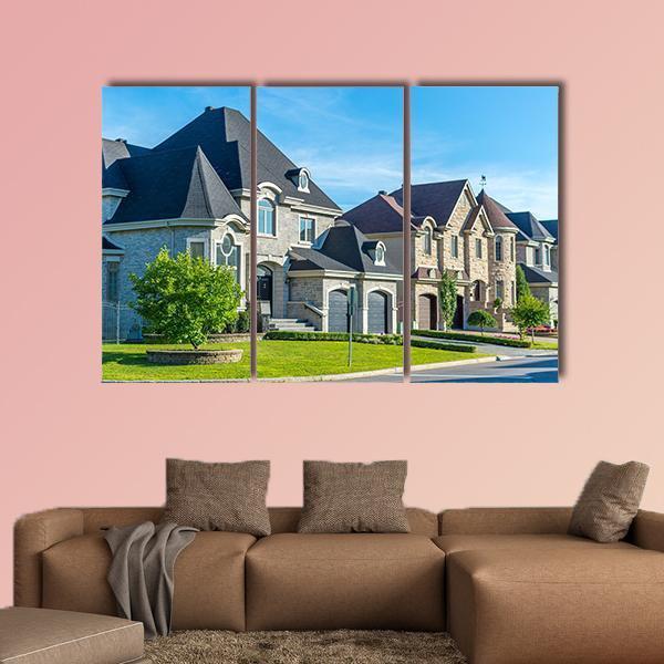 Luxury House In Montreal Canvas Wall Art-3 Horizontal-Gallery Wrap-25" x 16"-Tiaracle