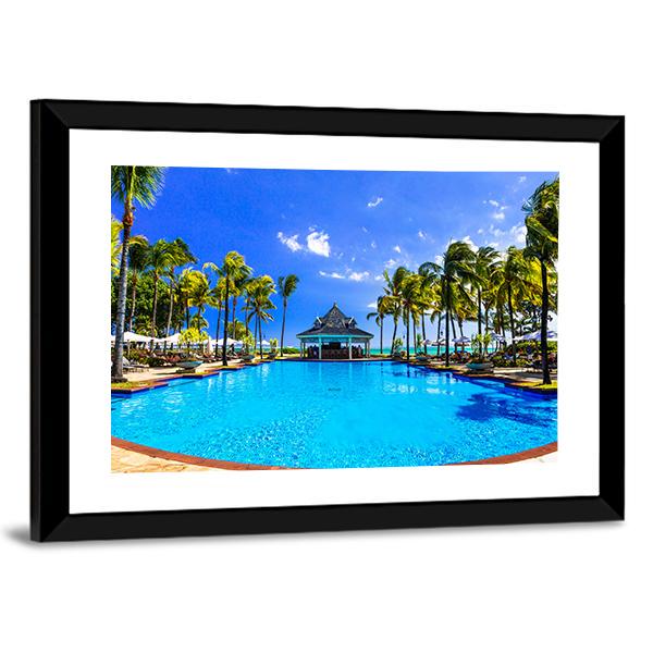 Luxury Resort In Mauritius Canvas Wall Art-3 Horizontal-Gallery Wrap-25" x 16"-Tiaracle
