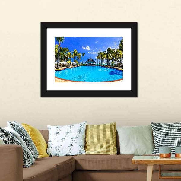 Luxury Resort In Mauritius Canvas Wall Art-3 Horizontal-Gallery Wrap-25" x 16"-Tiaracle