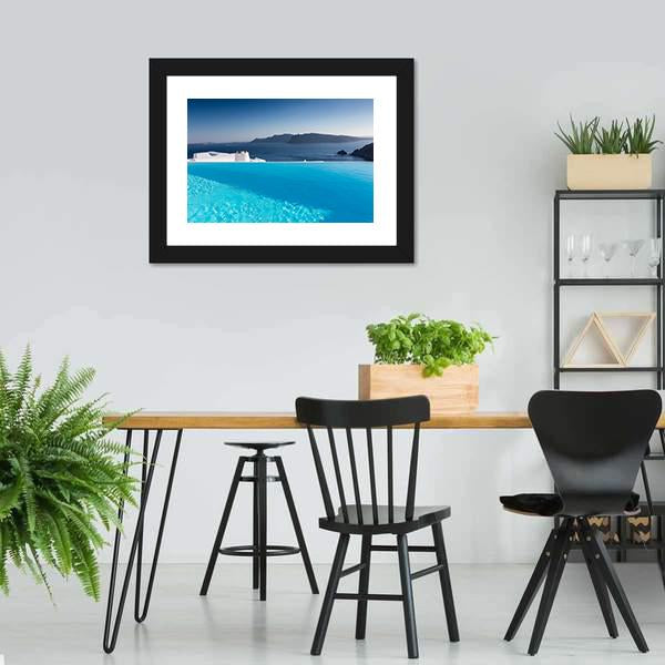 Luxury Resort Swimming Pool Canvas Wall Art-3 Horizontal-Gallery Wrap-25" x 16"-Tiaracle