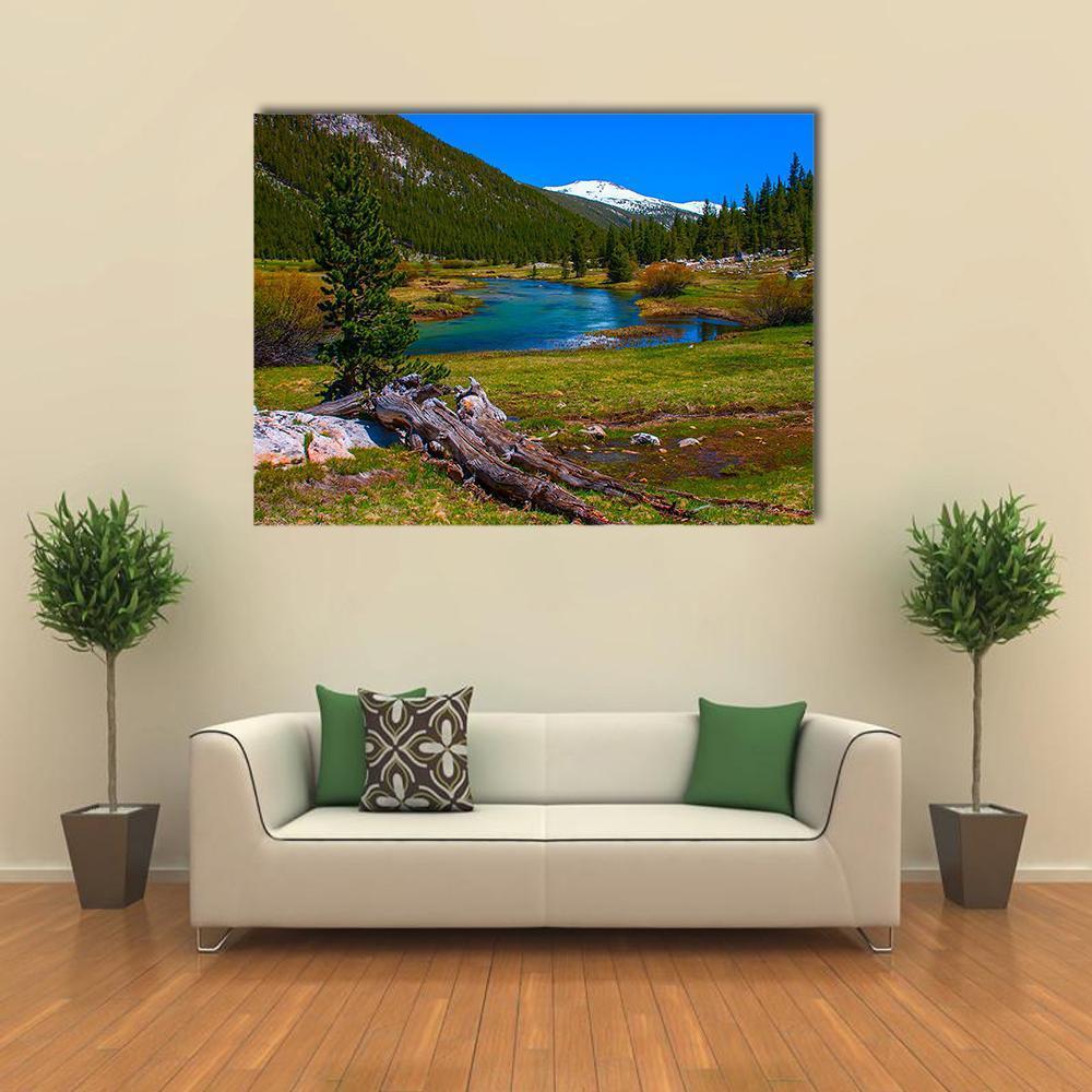 Lyell Fork Tuolumne River Canvas Wall Art-1 Piece-Gallery Wrap-36" x 24"-Tiaracle