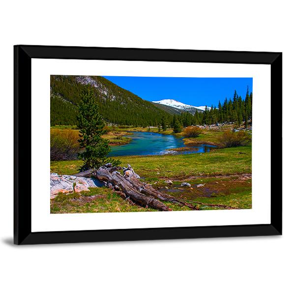 Lyell Fork Tuolumne River Panoramic Canvas Wall Art-1 Piece-36" x 12"-Tiaracle