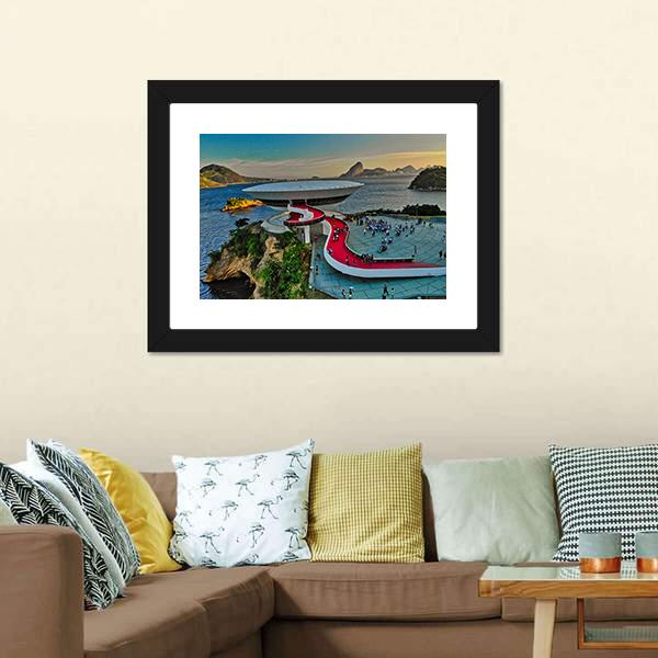 Mac Museum Brazil Canvas Wall Art-1 Piece-Framed Print-20" x 16"-Tiaracle