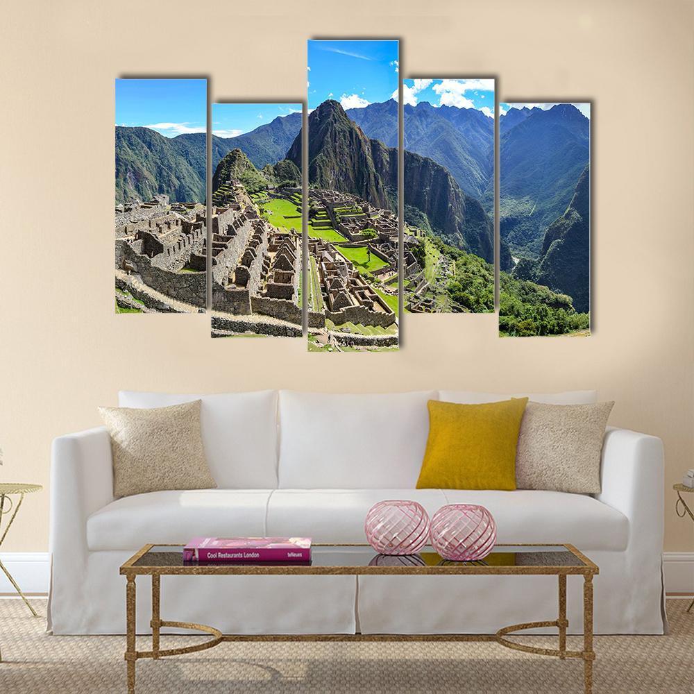 Machu Picchu City Canvas Wall Art-5 Pop-Gallery Wrap-47" x 32"-Tiaracle