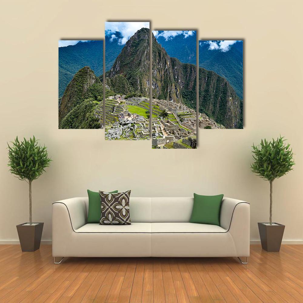 Machu Picchu Morning Canvas Wall Art-4 Pop-Gallery Wrap-50" x 32"-Tiaracle